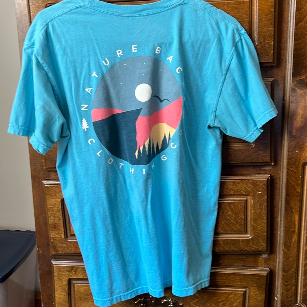 Nature Back Clothing Co. Men's Short-Sleeve Graphic Tee in Turquoise